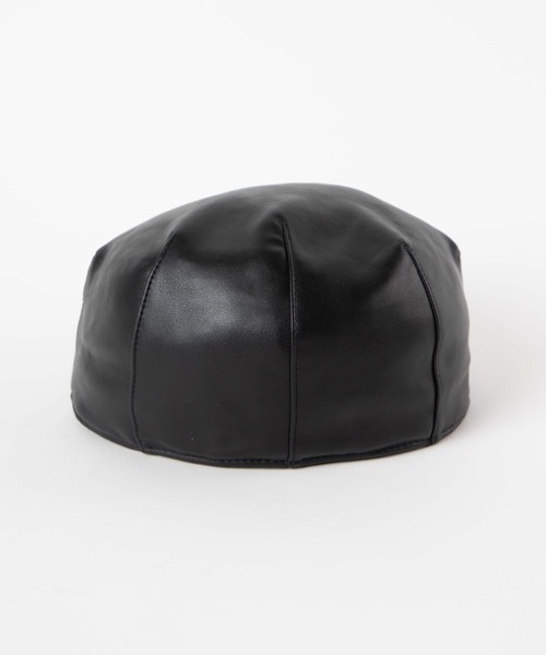 WEGO（ウィゴー）の「WEGO/フェイクレザーハンチング（キャスケット・メンズ・ブラック・FREE）」の5枚目の写真