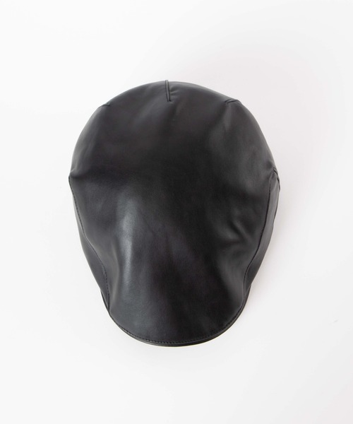 WEGO（ウィゴー）の「WEGO/フェイクレザーハンチング（キャスケット・メンズ・ブラック・FREE）」の4枚目の写真