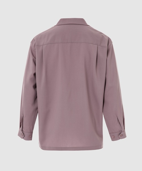 WhoWhat(フーワット)の「OPEN COLLAR SHIRT(シャツ/ブラウス・メンズ・ブラック/ラベンダー・S/M)」の3枚目の写真