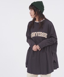 【ZOZOTOWN限定】CONVERSE/コンバース 裏毛リバーシブルビッグポンチョロングTシャツ