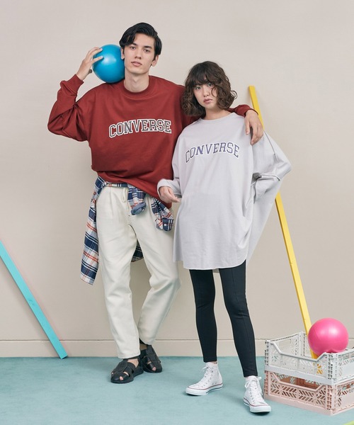 ZOZOTOWN限定】CONVERSE/コンバース 裏毛リバーシブルビッグポンチョ