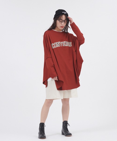 ZOZOTOWN限定】CONVERSE/コンバース 裏毛リバーシブルビッグポンチョ