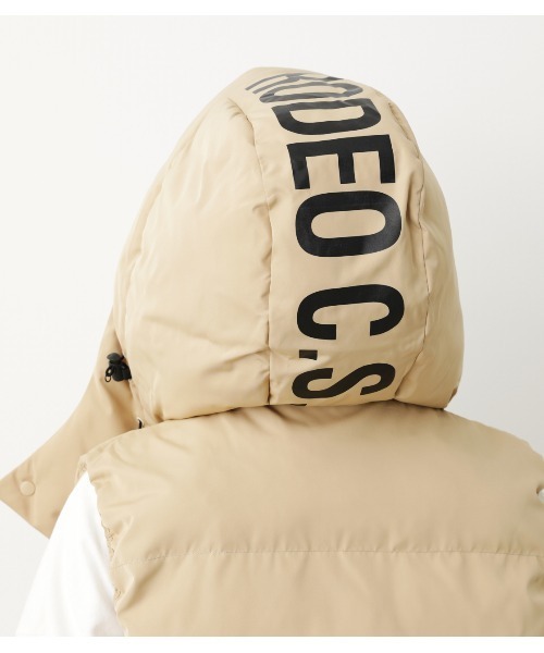 RODEO CROWNS WIDE BOWL（ロデオクラウンズワイドボウル）の「HOOD PUFF ベスト（ダウンベスト・レディース・ブラック/ベージュ/グリーン・FREE）」の14枚目の写真