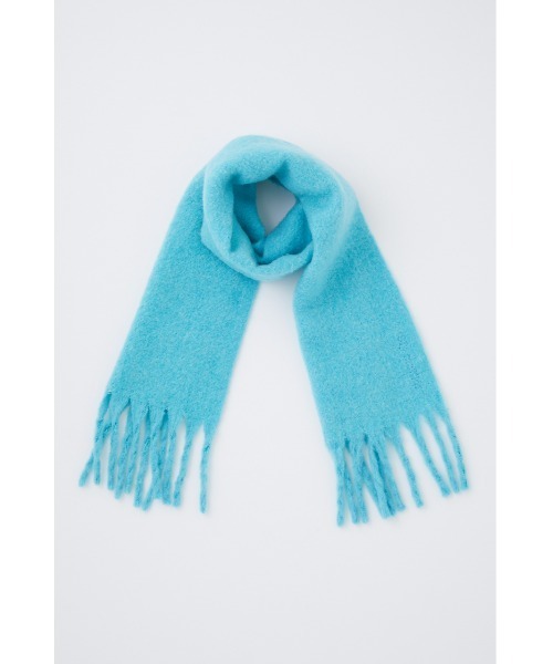 SLY（スライ）の「WOOL BLEND MUFFLER/ウールブレンドマフラー（マフラー・レディース・ブラウン/ターコイズブルー/イエロー/アイボリー・FREE）」の14枚目の写真