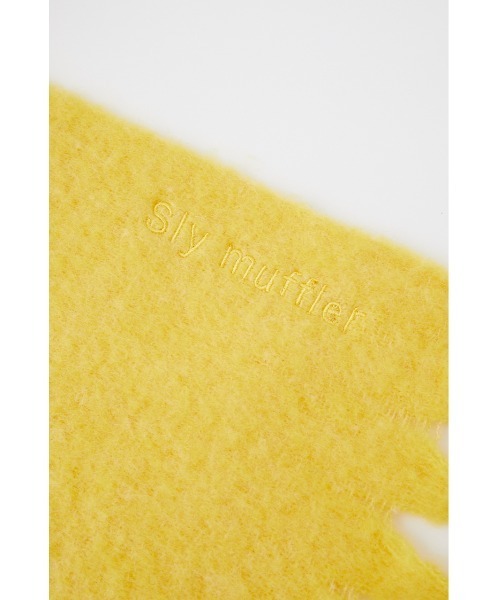 SLY（スライ）の「WOOL BLEND MUFFLER/ウールブレンドマフラー（マフラー・レディース・ブラウン/ターコイズブルー/イエロー/アイボリー・FREE）」の15枚目の写真