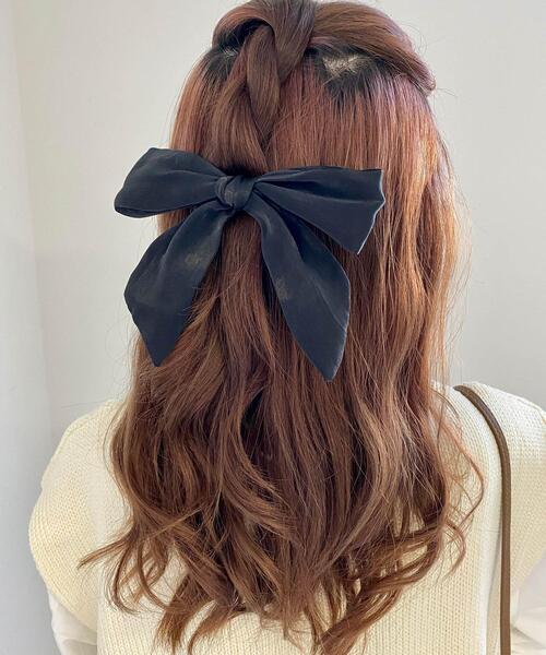 INGNI(イング)の「BIGリボンバレッタ(その他ヘアアクセサリー・レディース・ブラック/アイボリー/ピンク/グレー・ONE SIZE)」の8枚目の写真