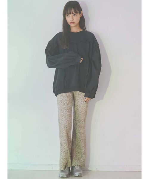 merry jenny（メリージェニー）の「ドッキングフリルトレーナー（スウェット・レディース・アイボリー/ブラック・FREE）」の22枚目の写真