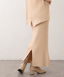 BONbazaar | リブニットバックスリットスカート(スカート)