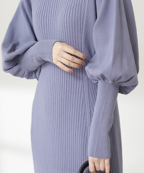 N.（N. Natural Beauty Basic）（エヌエヌナチュラルビューティーベーシック）の「◆ワイドリブマーメイドワンピース（ワンピース・レディース・ブラック/モカ/グレイッシュブルー・MEDIUM）」の8枚目の写真