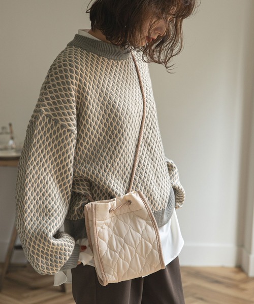rectangle（レクタングル）の「キルティングショルダーバック（ショルダーバッグ・レディース・ブラック/カーキ/アイボリー/ベージュ・FREE）」の11枚目の写真