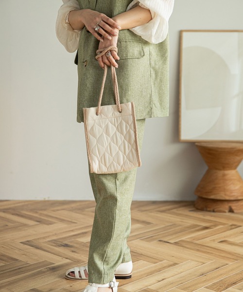 rectangle（レクタングル）の「キルティングショルダーバック（ショルダーバッグ・レディース・ブラック/カーキ/アイボリー/ベージュ・FREE）」の20枚目の写真