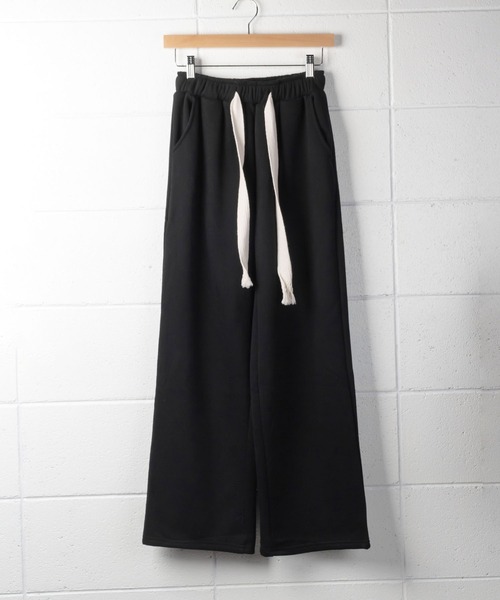 me+em select(ミームセレクト)の「ロングコード裏起毛スウェットワイドパンツ(スウェットパンツ・レディース・ブラック/ネイビー/グレー・MEDIUM/LARGE)」の21枚目の写真