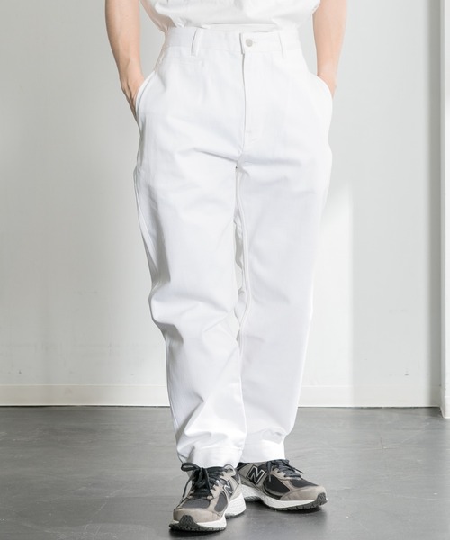 STUDIO NICHOLSON(スタジオニコルソン)の「スタジオニコルソン STUDIO NICHOLSON / BILL SELVEDGE DENIM FLAT FRONT TAPERED DENIM(その他パンツ・メンズ・ホワイト・SMALL)」の4枚目の写真
