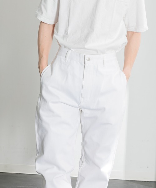 STUDIO NICHOLSON(スタジオニコルソン)の「スタジオニコルソン STUDIO NICHOLSON / BILL SELVEDGE DENIM FLAT FRONT TAPERED DENIM(その他パンツ・メンズ・ホワイト・SMALL)」の8枚目の写真