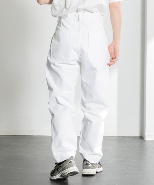 STUDIO NICHOLSON(スタジオニコルソン)の「スタジオニコルソン STUDIO NICHOLSON / BILL SELVEDGE DENIM FLAT FRONT TAPERED DENIM(その他パンツ・メンズ・ホワイト・SMALL)」の7枚目の写真