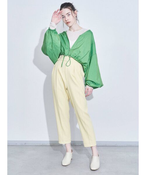 ELENDEEK（エレンディーク）の「シアーリブニット（ニット/セーター・レディース・ライトベージュ/ブラック/ラベンダー・FREE）」の7枚目の写真