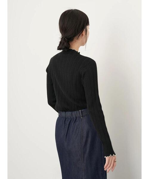 earth music&ecology（アースミュージックアンドエコロジー）の「ランダムリブニットプルオーバー＊（ニット/セーター・レディース・ブラック/サックスブルー/アイボリー/モカ・S/M）」の19枚目の写真