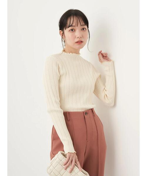 earth music&ecology（アースミュージックアンドエコロジー）の「ランダムリブニットプルオーバー＊（ニット/セーター・レディース・ブラック/サックスブルー/アイボリー/モカ・S/M）」の21枚目の写真