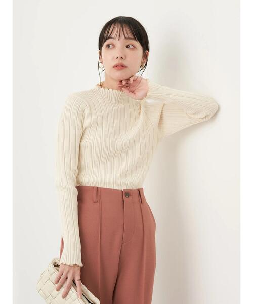 earth music&ecology（アースミュージックアンドエコロジー）の「ランダムリブニットプルオーバー＊（ニット/セーター・レディース・ブラック/サックスブルー/アイボリー/モカ・S/M）」の22枚目の写真