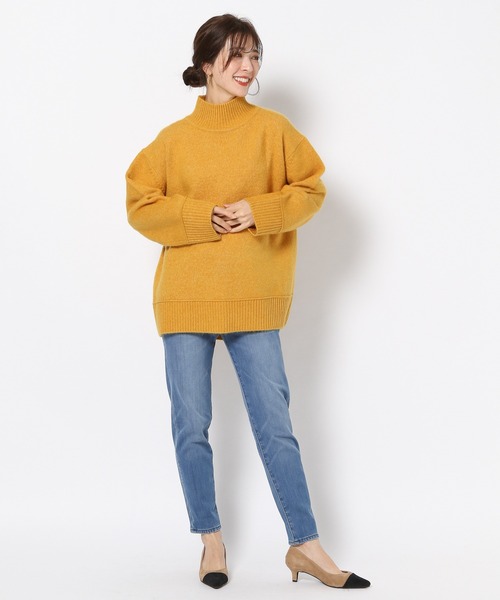 BARNYARDSTORM（バンヤードストーム）の「BARNYARDSTORM / ブークレタートルニット（ニット/セーター・レディース・イエロー/ブルー/サンドグレー・1/0）」の7枚目の写真