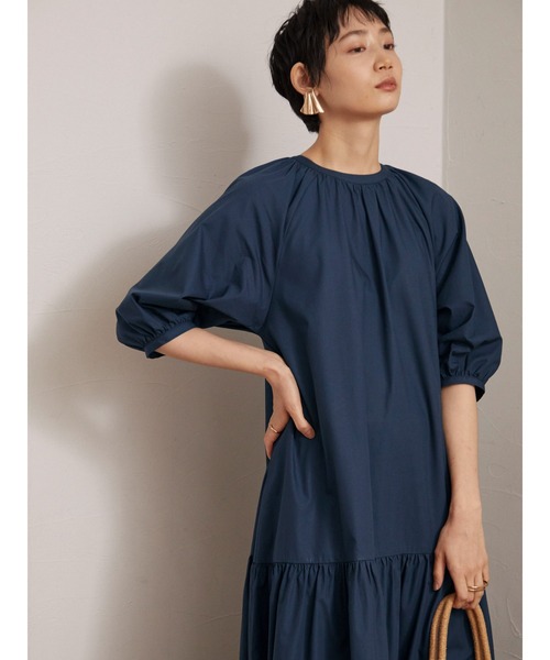 armonia(アルモニーア)の「armonia.裾切換えフレアワンピース(ワンピース・レディース・ベージュ/ネイビー・FREE)」の9枚目の写真