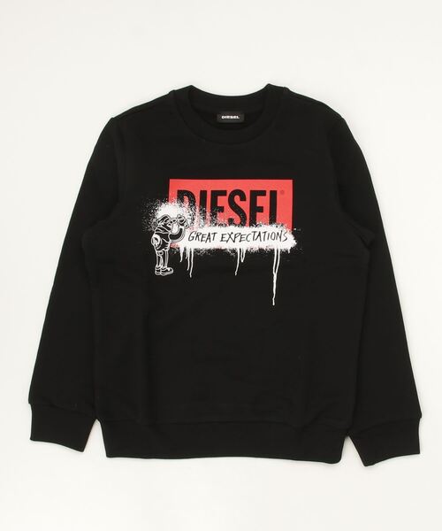 DIESEL KIDS(ディーゼルキッズ)の「DIESEL(ディーゼル)Kids & Junior プリント長袖スウェットカットソー(スウェット・キッズ・ブルー/レッド/イエロー/ブラック/ホワイト・16Y/4YEAR/6YEAR/8YEAR/14Y/10YEAR/12YEAR)」の2枚目の写真