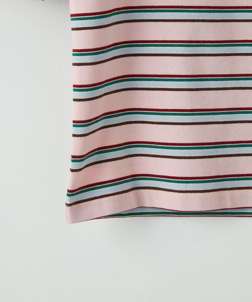 CITEN（シテン）の「＜CITEN（シテン）＞マルチボーダー ショートスリーブ Tシャツ（Tシャツ/カットソー・レディース・ダークブラウン/オフホワイト/ライトピンク・FREE）」の7枚目の写真