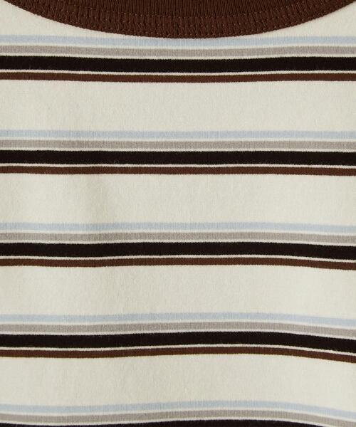 CITEN（シテン）の「＜CITEN（シテン）＞マルチボーダー ショートスリーブ Tシャツ（Tシャツ/カットソー・レディース・ダークブラウン/オフホワイト/ライトピンク・FREE）」の9枚目の写真