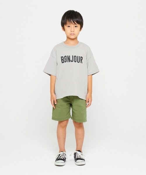 FOV（フォブ）の「フォブ BONJOUR ラウンド Tシャツ（Tシャツ/カットソー・キッズ・ブラック/ベージュ/グレー・S/L/F/XL/M）」の5枚目の写真