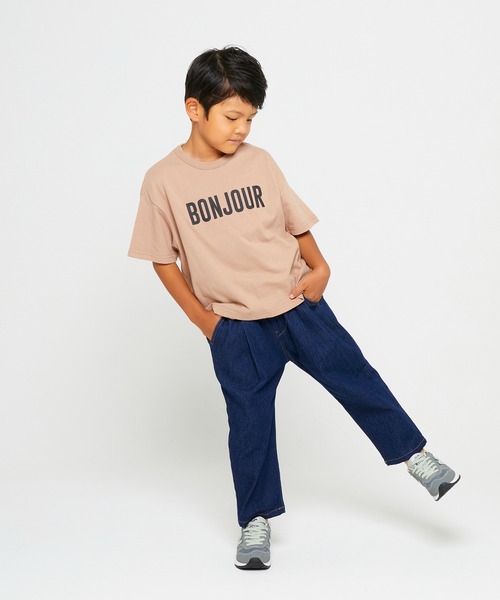 FOV（フォブ）の「フォブ BONJOUR ラウンド Tシャツ（Tシャツ/カットソー・キッズ・ブラック/ベージュ/グレー・S/L/F/XL/M）」の7枚目の写真