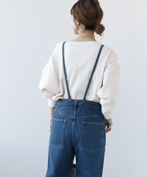 Simplicite（サンプリシテ）の「コットンリブドルマンプルオーバー（Tシャツ/カットソー・レディース・グリーン/ブラック/ホワイト・FREE）」の11枚目の写真