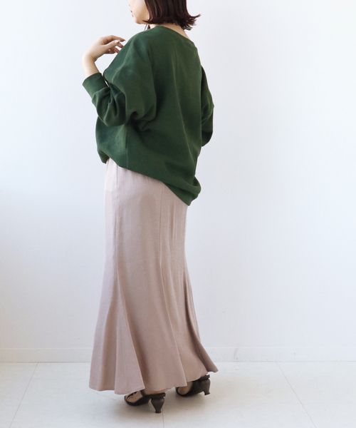 Simplicite（サンプリシテ）の「コットンリブドルマンプルオーバー（Tシャツ/カットソー・レディース・グリーン/ブラック/ホワイト・FREE）」の15枚目の写真