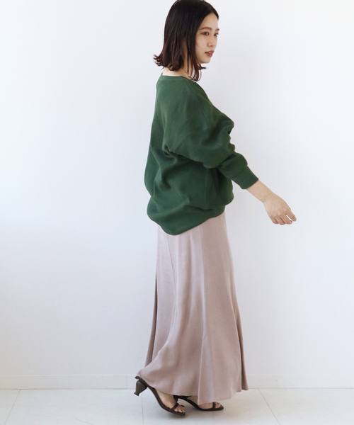 Simplicite（サンプリシテ）の「コットンリブドルマンプルオーバー（Tシャツ/カットソー・レディース・グリーン/ブラック/ホワイト・FREE）」の16枚目の写真