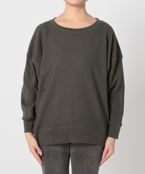 Simplicite（サンプリシテ）の「コットンリブドルマンプルオーバー（Tシャツ/カットソー・レディース・グリーン/ブラック/ホワイト・FREE）」の18枚目の写真