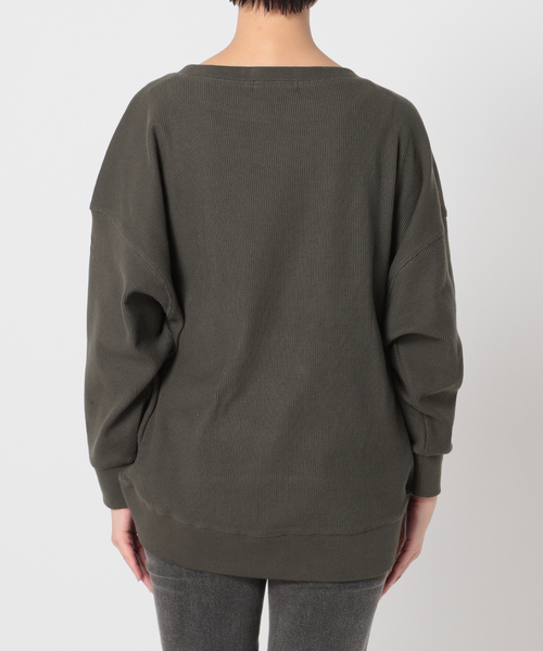 Simplicite（サンプリシテ）の「コットンリブドルマンプルオーバー（Tシャツ/カットソー・レディース・グリーン/ブラック/ホワイト・FREE）」の20枚目の写真