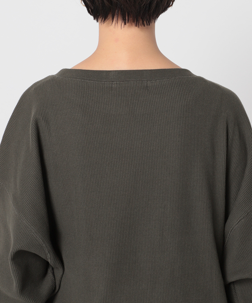 Simplicite（サンプリシテ）の「コットンリブドルマンプルオーバー（Tシャツ/カットソー・レディース・グリーン/ブラック/ホワイト・FREE）」の21枚目の写真