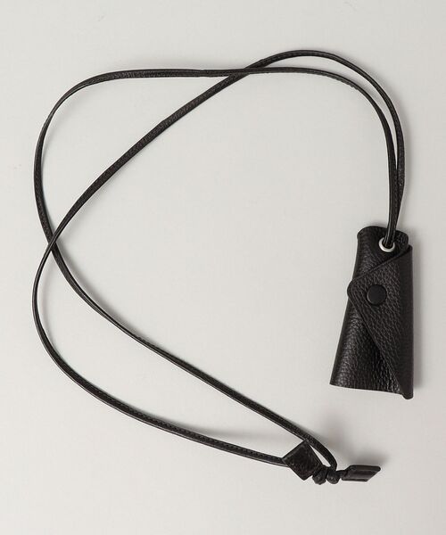 SHIPS（シップス）の「SHIPS: レザー キーリング ネックポーチ（キーケース/キーアクセサリー・メンズ・ブラック/チャコールグレー・ONE SIZE）」の8枚目の写真