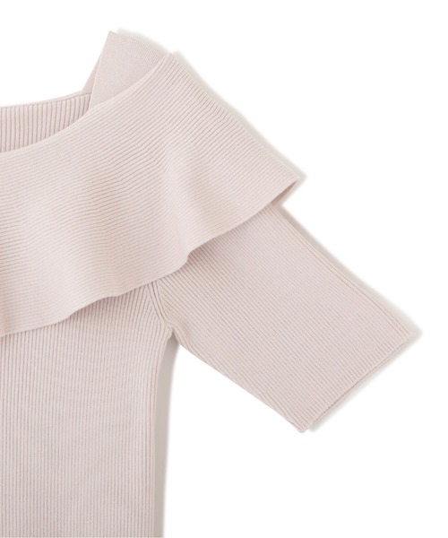 PROPORTION BODY DRESSING(プロポーションボディドレッシング)の「【美人百花5月号掲載 宇垣美里さん着用商品】ケープカラーリブニット / 1212170401(ニット/セーター・レディース・オフホワイト/ライトグリーン/ネイビー・MEDIUM/SMALL)」の6枚目の写真