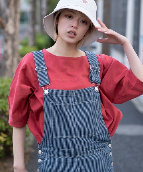 Mac-House(マックハウス)の「ORGABITS オーガビッツ ドルマン切り替えTシャツ(Tシャツ/カットソー・レディース・ブラウン/レッド/アイボリー/チャコール・フリー)」の4枚目の写真