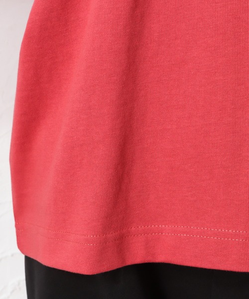 Mac-House(マックハウス)の「ORGABITS オーガビッツ ドルマン切り替えTシャツ(Tシャツ/カットソー・レディース・ブラウン/レッド/アイボリー/チャコール・フリー)」の12枚目の写真