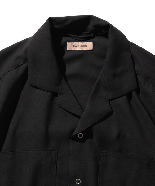 BEAMS LIGHTS(ビームスライツ)の「BEAMS LIGHTS /ジョーゼット スクエアポケット シャツ(シャツ/ブラウス・メンズ・ブラック/オリーブ・SMALL/MEDIUM/LARGE)」の3枚目の写真