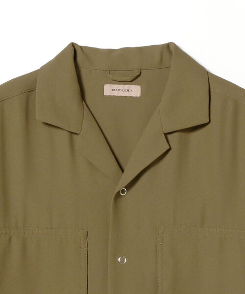 BEAMS LIGHTS(ビームスライツ)の「BEAMS LIGHTS /ジョーゼット スクエアポケット シャツ(シャツ/ブラウス・メンズ・ブラック/オリーブ・SMALL/MEDIUM/LARGE)」の9枚目の写真