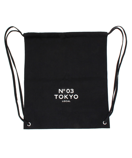 BEAMS BOY(ビームスボーイ)の「SOFT CREAM / ロゴ ナップサック(バックパック/リュック・レディース・ホワイト/ブラック・ONE SIZE)」の7枚目の写真