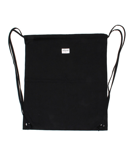 BEAMS BOY(ビームスボーイ)の「SOFT CREAM / ロゴ ナップサック(バックパック/リュック・レディース・ホワイト/ブラック・ONE SIZE)」の3枚目の写真