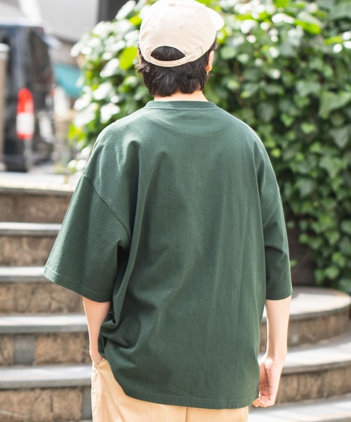 WEGO（ウィゴー）の「WEGO/ヘビーウエイト ユニバーサルカレッジBIGT（Tシャツ/カットソー・メンズ・ダークグリーン/ネイビー/オートミール/グレー系その他/スミクロ・MEDIUM/LARGE）」の19枚目の写真