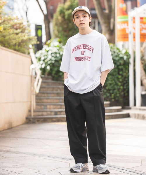 WEGO（ウィゴー）の「WEGO/ヘビーウエイト ユニバーサルカレッジBIGT（Tシャツ/カットソー・メンズ・ダークグリーン/ネイビー/オートミール/グレー系その他/スミクロ・MEDIUM/LARGE）」の7枚目の写真