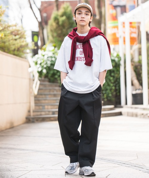 WEGO（ウィゴー）の「WEGO/ヘビーウエイト ユニバーサルカレッジBIGT（Tシャツ/カットソー・メンズ・ダークグリーン/ネイビー/オートミール/グレー系その他/スミクロ・MEDIUM/LARGE）」の9枚目の写真