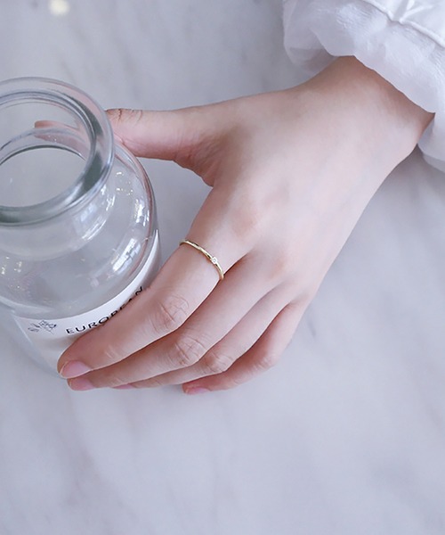 ABBEY MARKET(アビーマーケット)の「Silver925 シルバーリング シンプルリング キュービックジルコニア(リング・レディース・ゴールド/ピンクゴールド/シルバー・FREE)」の5枚目の写真