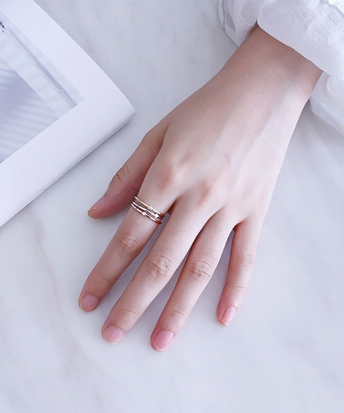 ABBEY MARKET(アビーマーケット)の「Silver925 シルバーリング シンプルリング キュービックジルコニア(リング・レディース・ゴールド/ピンクゴールド/シルバー・FREE)」の7枚目の写真