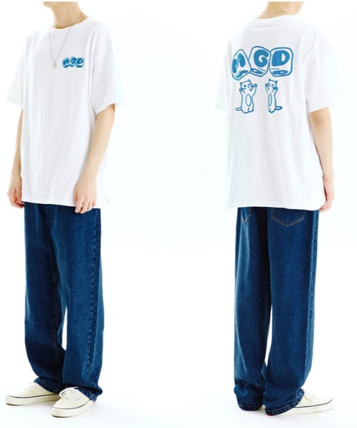 MAHAGRID（マハグリッド）の「A'GEM/9 × .kom『mahagrid/マハグリッド』MGD DICE TEE/マハグリッド ダイス Tシャツ 半袖 カットソー（Tシャツ/カットソー・レディース・ホワイト/チャコールグレー/イエロー・M/L）」の5枚目の写真